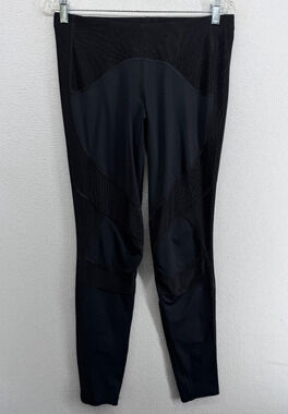 ASICS Pants Womens L Motion Muscle Support Tights Workout Running Pull On Black